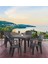 Rattan Masa Takımı 90X90 Camsız Masa 4 Kişilik Sandalye Seti Bahçe Balkon Teras Takımı 1