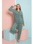 Kadın Kışlık Welsoft Peluş Polar Düğmeli Pijama Takımı 1