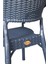 Rattan Masa Takımı 80X140 Camsız Masa Bambu 6 Kişilik Sandalye Seti Bahçe Balkon Teras Takımı 5