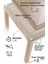 Rattan Masa Takımı 90X150 Camlı Masa 6 Kişilik Bambu Sandalye Seti Bahçe Balkon Teras Takımı Krem 2
