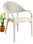 Rattan Masa Takımı 90X150 Camlı Masa 6 Kişilik Bambu Sandalye Seti Bahçe Balkon Teras Takımı Krem 4