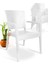 Rattan Masa Takımı 90x150 Camlı Masa 6 Kişilik Sandalye Seti Bahçe Balkon Teras Takımı 3