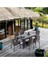 Rattan Masa Takımı 90X150 Camsız Masa 6 Kişilik Sandalye Seti Bahçe Balkon Teras Takımı 2