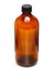 Siyah Plastik Kapaklı Amber Kahverengi Cam Şişe 5 x 500 ml 1