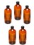 Siyah Plastik Kapaklı Amber Kahverengi Cam Şişe 5 x 500 ml 2