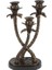 Antik Bronz Siyah 3 Kollu Palmiye Mumluk 24X34CM 1