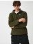 Polar Sweatshirt Polo Yaka Baskı Detaylı 1