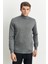 ALTINYILDIZ CLASSICS Erkek Gri Melanj Standart Fit Normal Kesim Tam Balıkçı Yaka Yünlü Triko Kazak 3