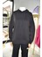 Siyah Pamuklu Kanguru Cepli Kapüşonlu Sweatshirt 4