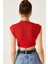 Kadın Dik Yaka Sıfır Kol Kaşkorse Bluz 4