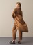Kadın Camel Oversize Triko Pantolon 2