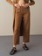 Kadın Camel Oversize Triko Pantolon 3