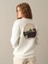 Kadın Ekru Pamuklu Oversize Sweatshirt 3