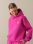 Kadın Fuşya Oversize Basic Sweatshirt 3