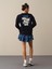 Kadın Lacivert Oversize Baskılı Sweatshirt 3