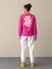 Kadın Fuşya Oversize Baskılı Sweatshirt 1