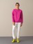 Kadın Fuşya Oversize Baskılı Sweatshirt 2