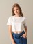 Kadın Beyaz Regular Fit Modal Basic Crop 3
