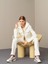 Kadın Ekru Pamuklu Oversize Sweatshirt 4