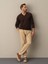 Erkek Kahverengi Regular Fit Basic Kazak 3