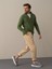 Erkek Yeşil Pamuklu Regular Fit Basic Kazak 3