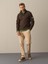 Erkek Kahverengi Pamuklu Dik Yaka Sweatshirt 1