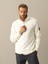 Erkek Ekru Pamuklu Dik Yaka Sweatshirt 1