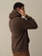 Erkek Kahverengi Oversize Basic Sweatshirt 5