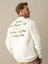 Erkek Ekru Oversize Baskılı Sweatshirt 4
