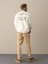 Erkek Ekru Oversize Baskılı Sweatshirt 5