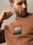 Erkek Camel Oversize Baskılı Sweatshirt 3