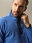 Erkek Mavi Regular Fit Polar Sweatshirt 4