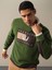 Erkek Yeşil Regular Fit Polar Sweatshirt 2