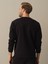 Erkek Siyah Slim Fit Baskılı Sweatshirt 4