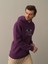 Erkek Mor Regular Fit Sweatshirt 3