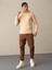 Erkek Bej Regular Fit Baskılı Sweatshirt 1