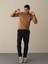 Erkek Camel Slim Fit Modal Basic Tişört 2