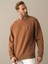 Erkek Camel Oversize Baskılı Sweatshirt 4