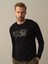 Erkek Siyah Slim Fit Baskılı Modal Tişört 3