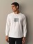 Erkek Beyaz Regular Fit Baskılı Tişört 2