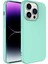 Caseworld Apple iPhone 14 Pro Max Kapak Içi Kadife Lansman Lux Silikon Kılıf - Turkuaz 1