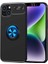 Caseworld Apple iPhone 14 Kılıf Renkli Yüzüklü Manyetik Silikon Kapak Siyah - Mavi 1