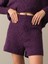 Kadın Mor Regular Fit Triko Şort 1