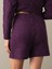 Kadın Mor Regular Fit Triko Şort 4