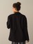 Kadın Siyah Pamuklu Oversize Blazer Ceket 4