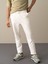 Erkek Beyaz Regular Fit Jogger Pantolon 2