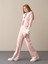 Kadın Pembe Regular Fit Ekose Pantolon 1