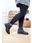 1389 Kauçuk Tabanlı Bayan Düz Bot - NKT01389-SIYAH-39 3