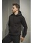 Janvier Üç Iplik Şardonlu Fitted Kapüşonlu Basic Erkek Sweatshirt 3