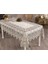Cherie Dantelli Kadife Krem Masa Örtüsü Dikdörtgen 160X230 cm - 1174 1